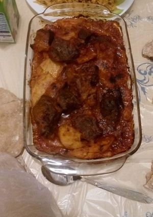 صورة لوصفة طاجن الموزه بالخضار