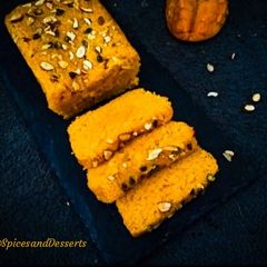 A picture of Mango Semolina Cake.