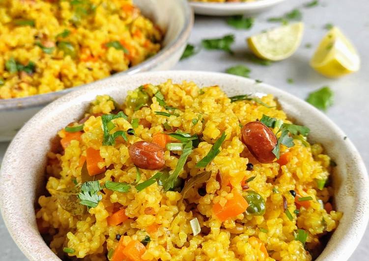 Dalia upma/ broken wheat upma