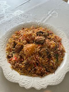 صورة لوصفة كبسة دجاج بدون طماط وصلصة🍀