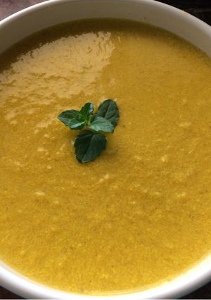 Una foto de Crema de pepita y zanahoria