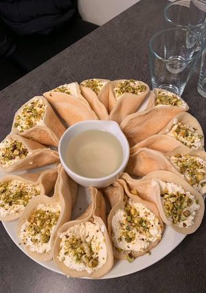 صورة لوصفة قطايف بالقشطة