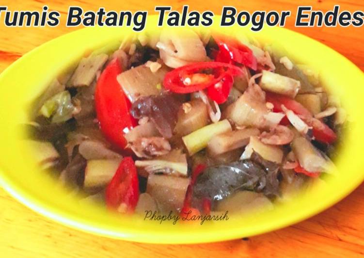 Tumis Batang Talas Bogor Endes.