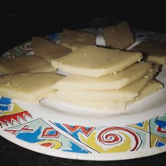 A picture of Kaju Katli.