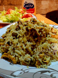 عکسی از دستور دمی نخود فرنگی با مرغ ریش ریش