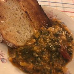 A picture of Ribollita - Tuscan Italian minestrone (V & Ve).
