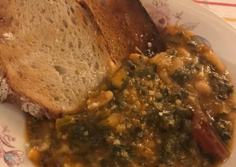 Recipe of Any-night-of-the-week Ribollita - Tuscan Italian minestrone (V &amp; Ve)