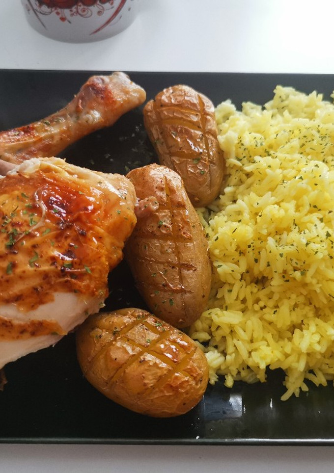Una foto de Pollo al horno Especial de la Casa