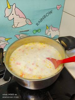 防疫宅料理~~海瓜子蔬菜巧達濃湯 的食譜成品照片