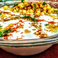 A picture of Coconut boondi raita.