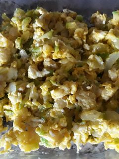 Una foto de Bacalao y calabacín rehogados