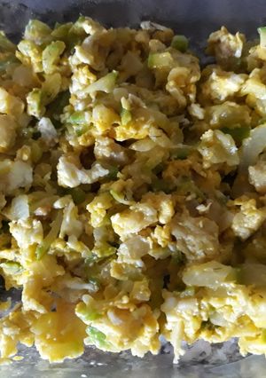 Una foto de Bacalao y calabacín rehogados