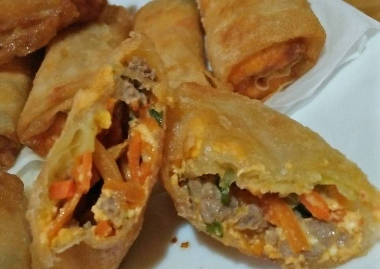 Lumpia daging saos keju