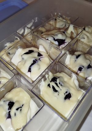 Una foto de Tarta de queso de chocolate blanco