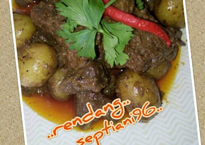 Rendang daging sapi dan ketang pedasss