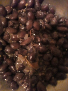 A picture of Coconut Njahi (black beans).