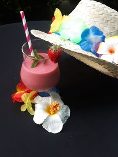 Une photo de Smooties aux fraises du jardin