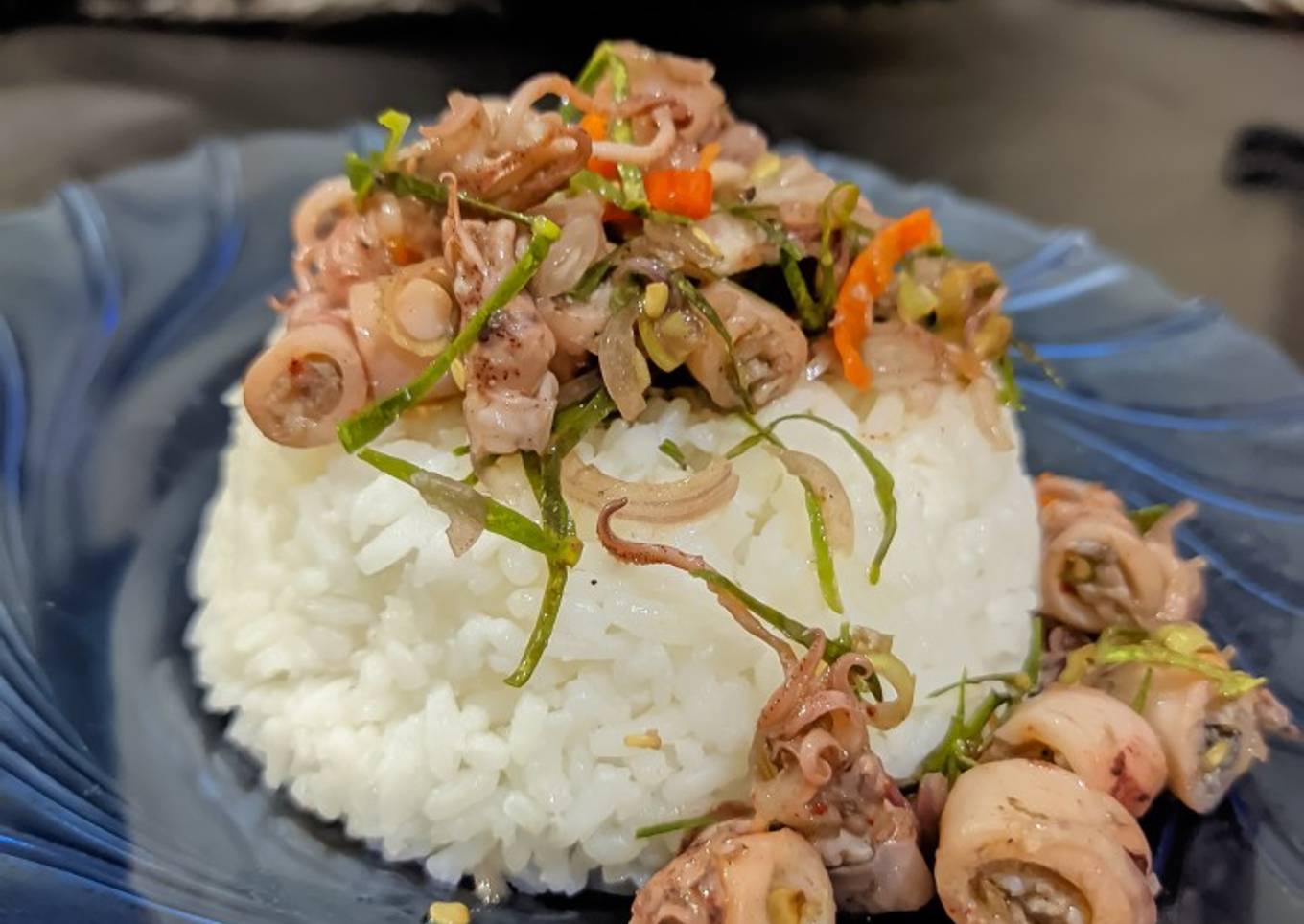 Cumi asin dengan bumbu