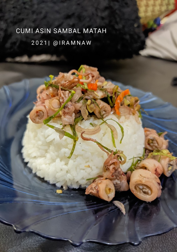 Foto resep Cumi asin sambal matah