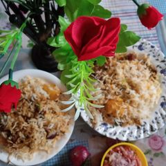 A picture of Mutton mumbaiya biryani.