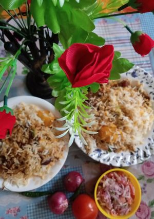 A picture of Mutton mumbaiya biryani.
