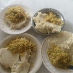 Stewed cabbage with Ugali A picture of Stewed cabbage with Ugali.