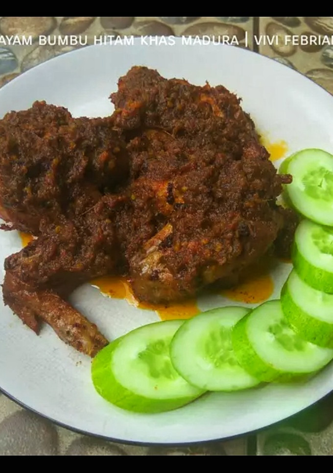Foto resep Ayam bumbu hitam khas madura