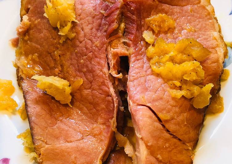 Step-by-Step Guide to Make Super Quick Crockpot Pineapple 🍍 Ham 🐖