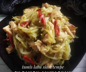 Resep mudah 128# tumis labu siam tempe Yummy Mantul