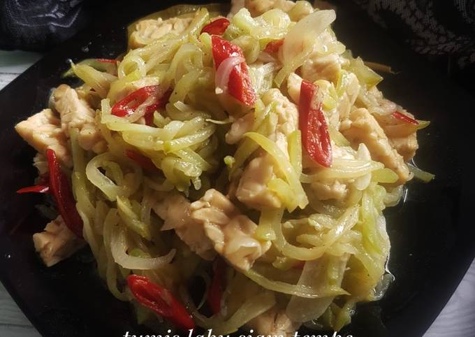 Resep 128# tumis labu siam tempe oleh tie novia - Cookpad