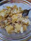 Ensalada de sardinas, papa y huevo