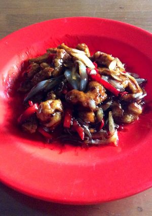 Foto resep Ayam Tepung Saos Lada Hitam