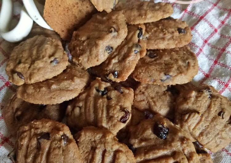 Cara Gampang Membuat Choco chip cookies with palm sugar ala good time 🍪, Lezat Sekali