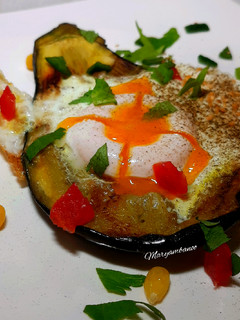 عکسی از دستور املت بادمجان (صبحانه رژیمی)