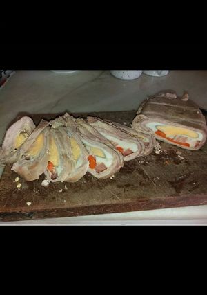 Una foto de Matambre de carne relleno