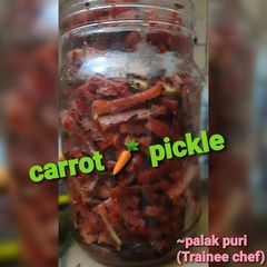 A picture of Winter special carrot pickle.