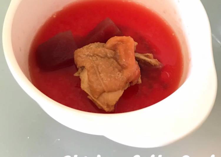 Resep Chicken & the Beet (sup ayam bit paling mudah), Bisa Manjain Lidah