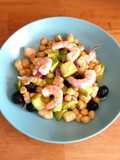 Ensalada de garbanzos y langostinos X