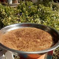 Una foto de Natilla casera con manzana y canela