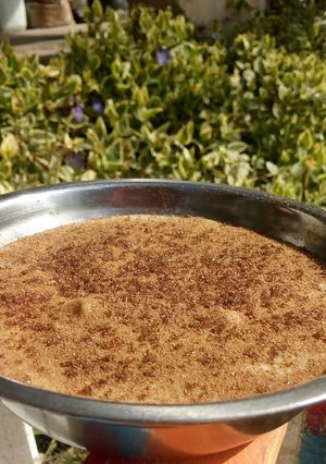 Una foto de Natilla casera con manzana y canela