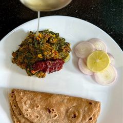 A picture of Palak Besan Ki Subzi (A Flavorful Twist).