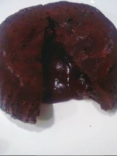 Una foto de Volcán de chocolate