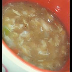 A picture of Chicken Egg soup.