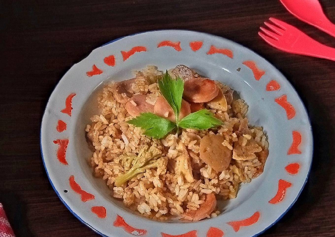 Nasi Goreng Sosis with Butter