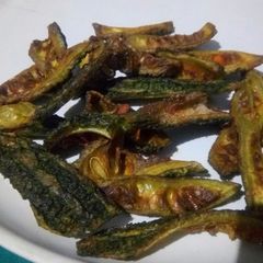 A picture of Fried masala karela.