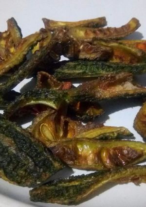 A picture of Fried masala karela.