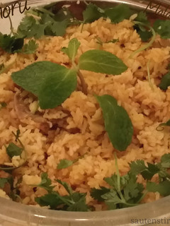 A picture of Erachi Choru/Meat Pulao/Malabar Meat Rice.