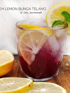 Foto resep Es Teh Lemon Bunga Telang