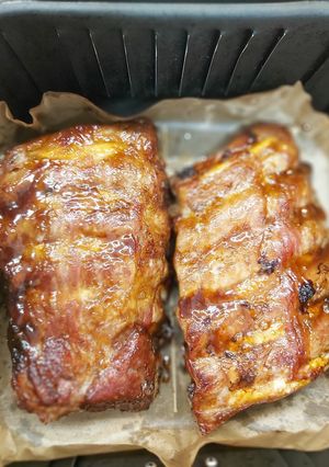 Foto principal de Costillas a la barbacoa en freidora de aire