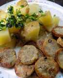 Butifarra con papas a la provenzal